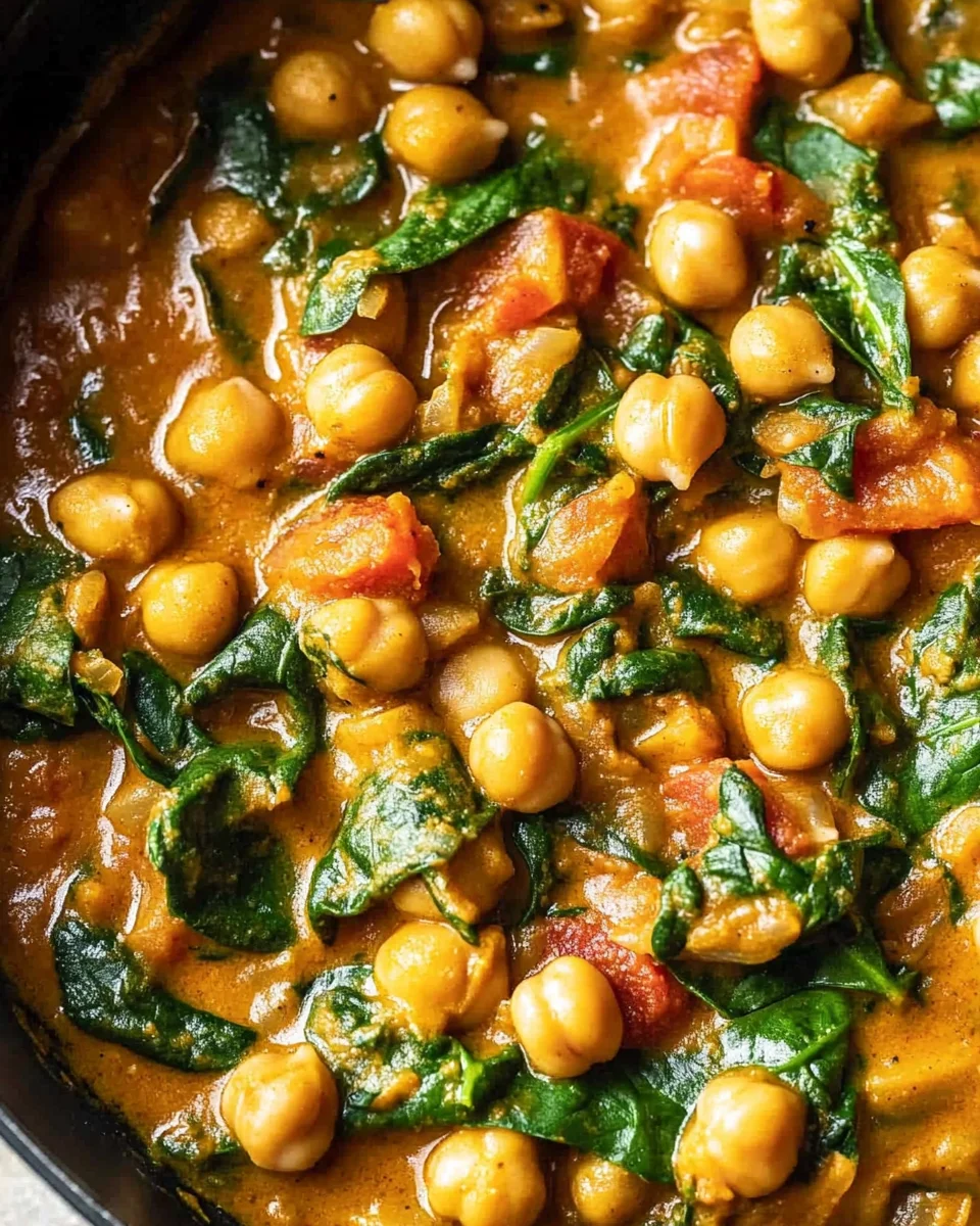 Chickpea Spinach Curry (Chana Palak Masala)