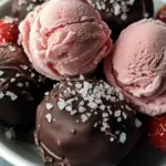 Chocolate Strawberry Frozen Yogurt Bites