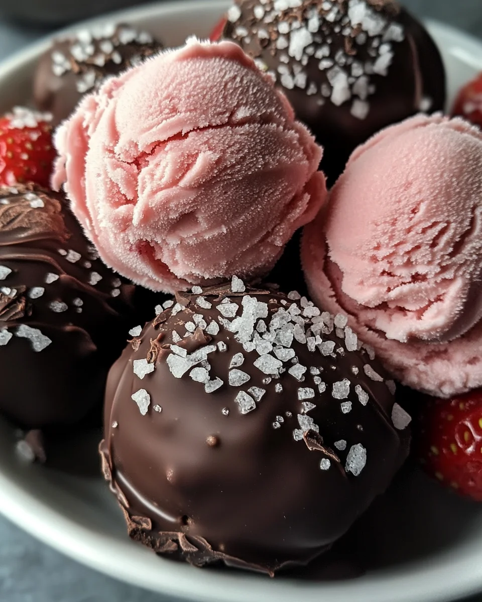 Chocolate Strawberry Frozen Yogurt Bites