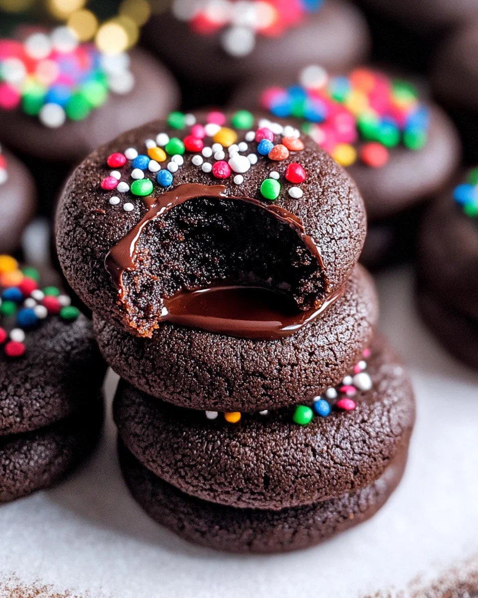 Chocolate Thumbprint Cookies