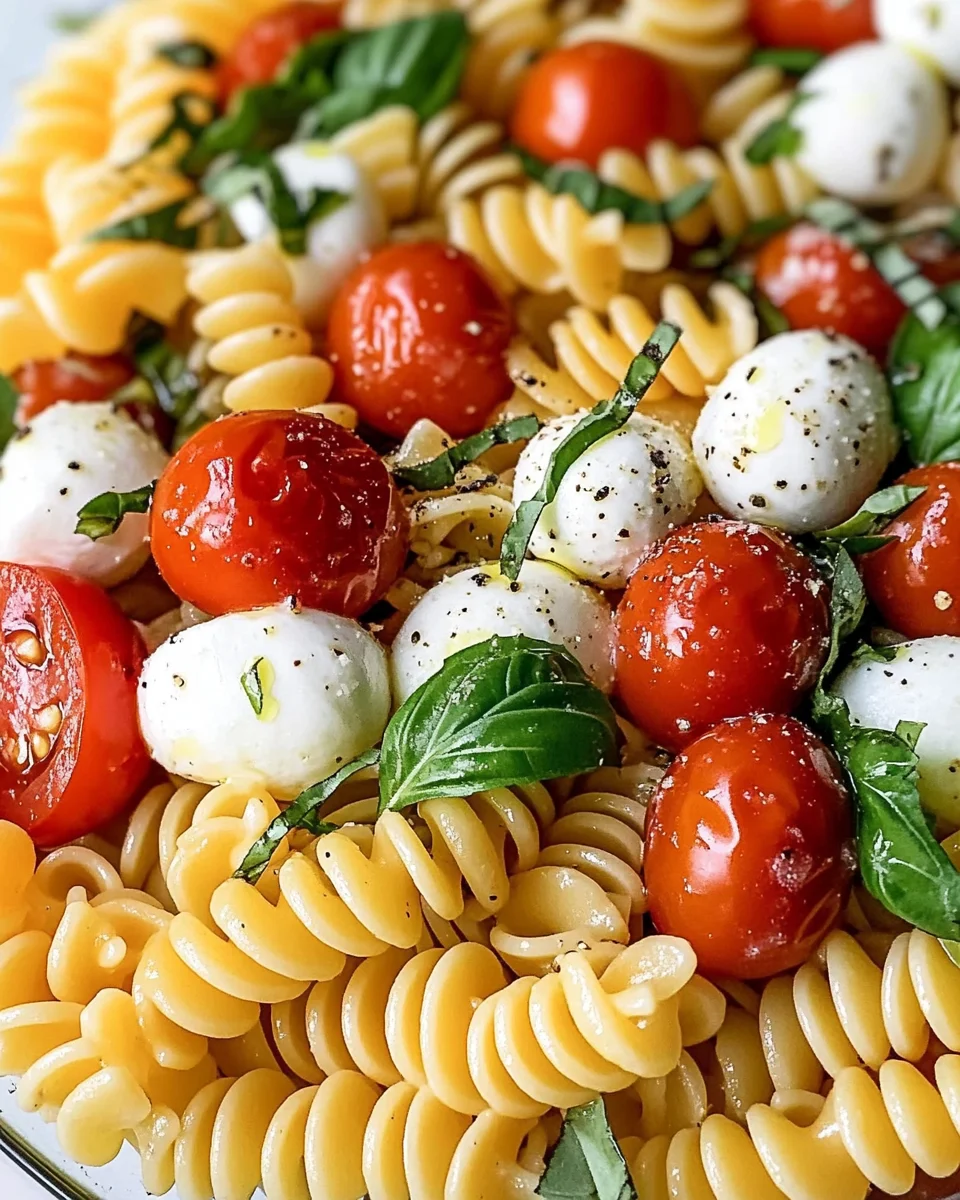 Creamy Caprese Pasta Salad