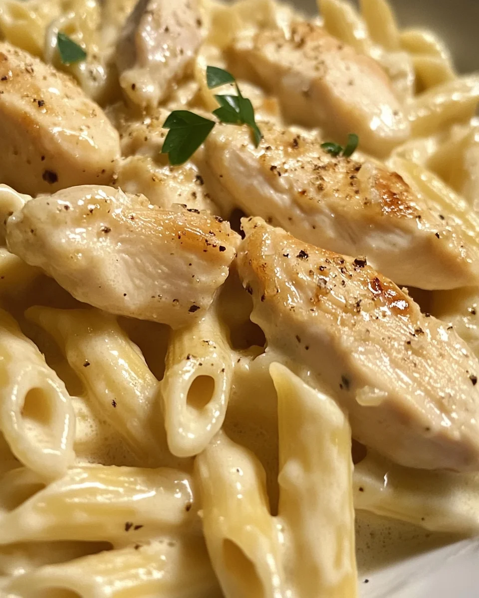 Creamy Garlic Parmesan Honey Chicken Pasta