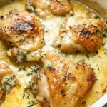 Creamy Oven Baked Chicken Thighs