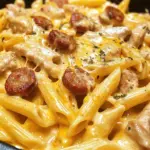 Creamy Smoky Ranch Chicken & Sausage Pasta Skillet