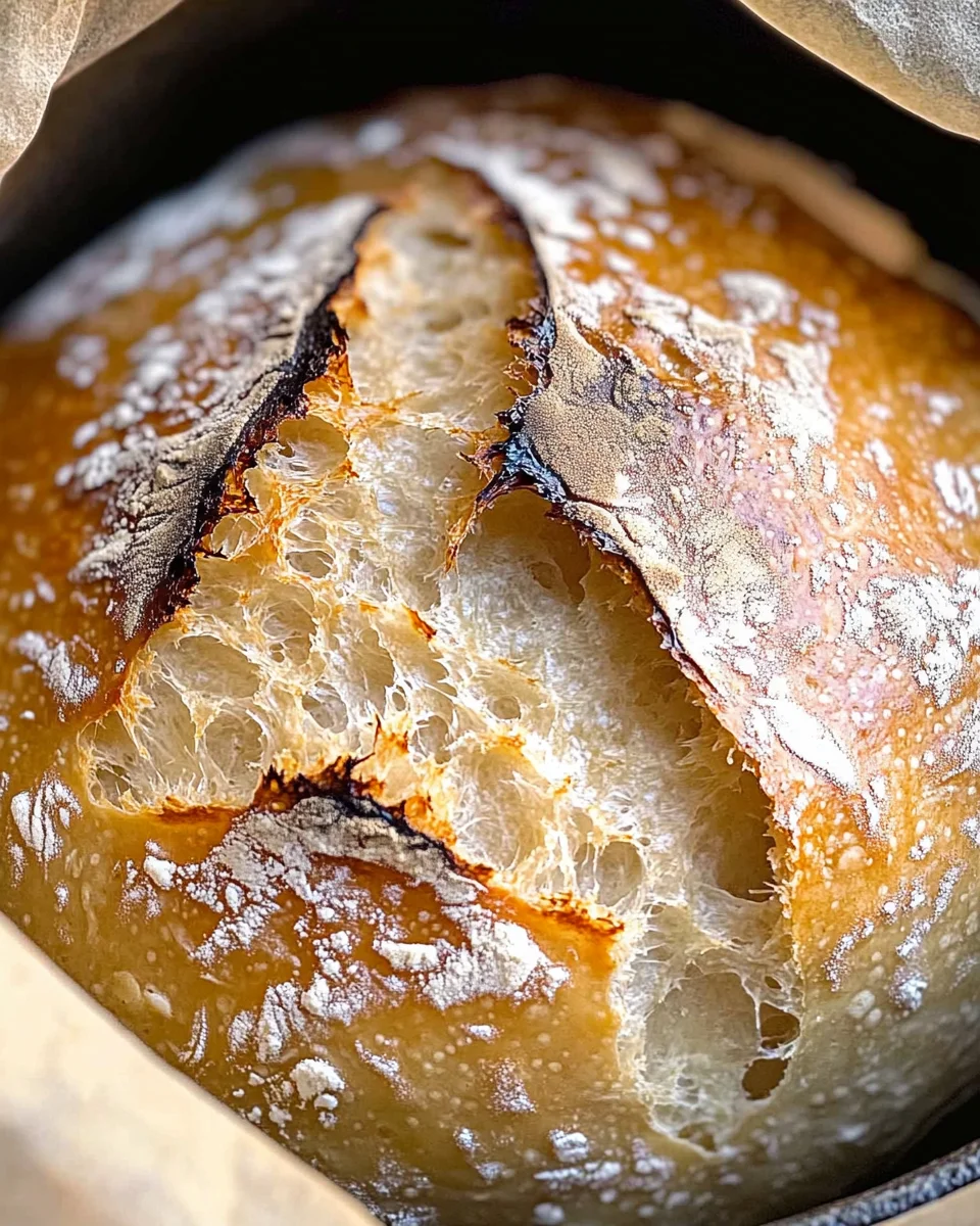 Dutch Oven No Knead Crusty Bread