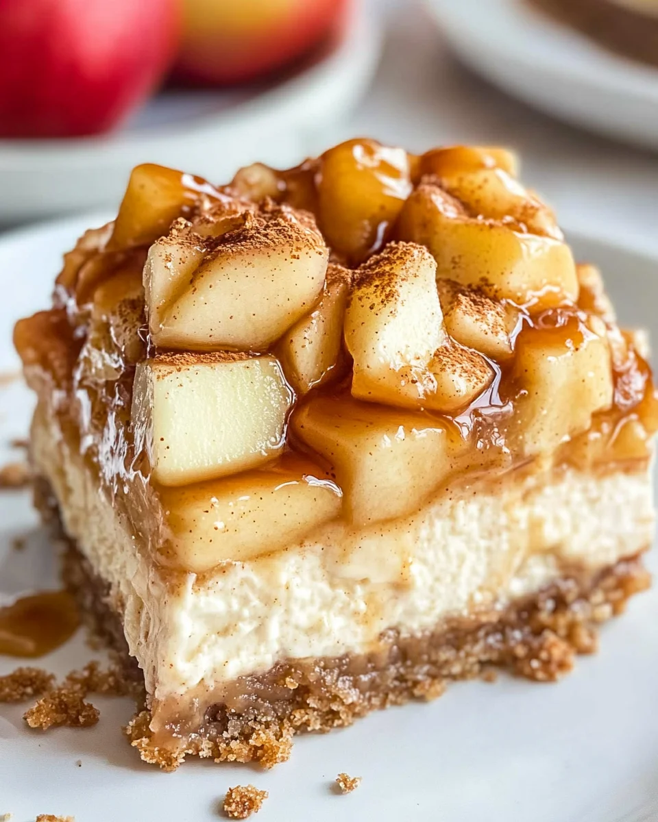 Easy Caramel Apple Cheesecake Bars