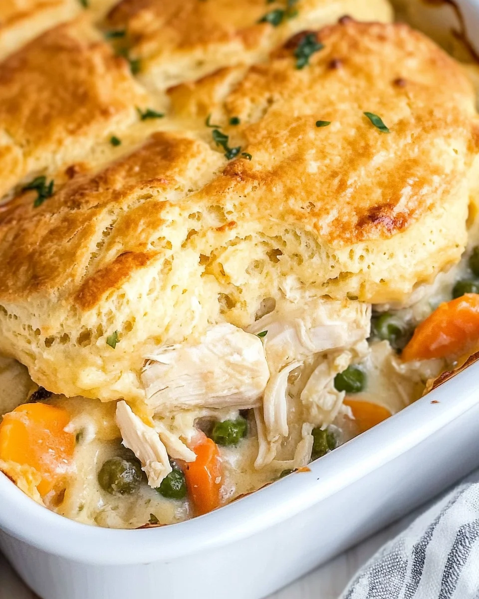 Easy Chicken Cobbler Dinner Casserole