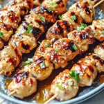 Easy Grilled Asian Chicken Skewers with Honey Garlic Sauce