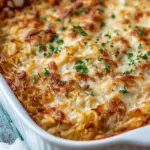 French Onion Chicken Orzo Casserole