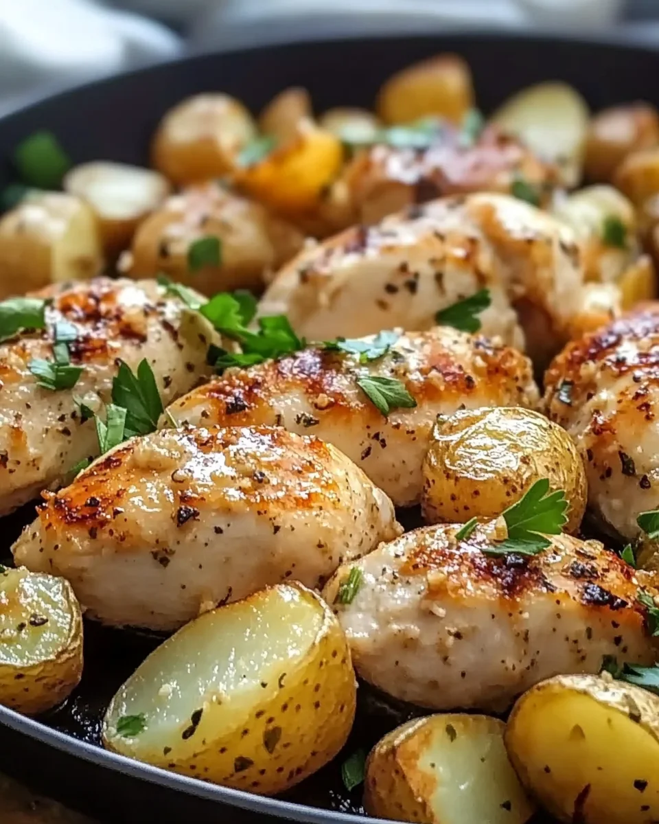 Garlic Parmesan Chicken and Potatoes (One-Pan Dinner)