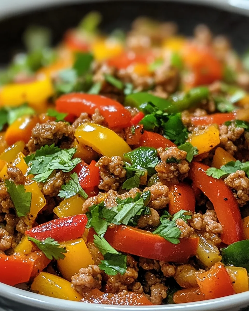 Ground Turkey and Peppers