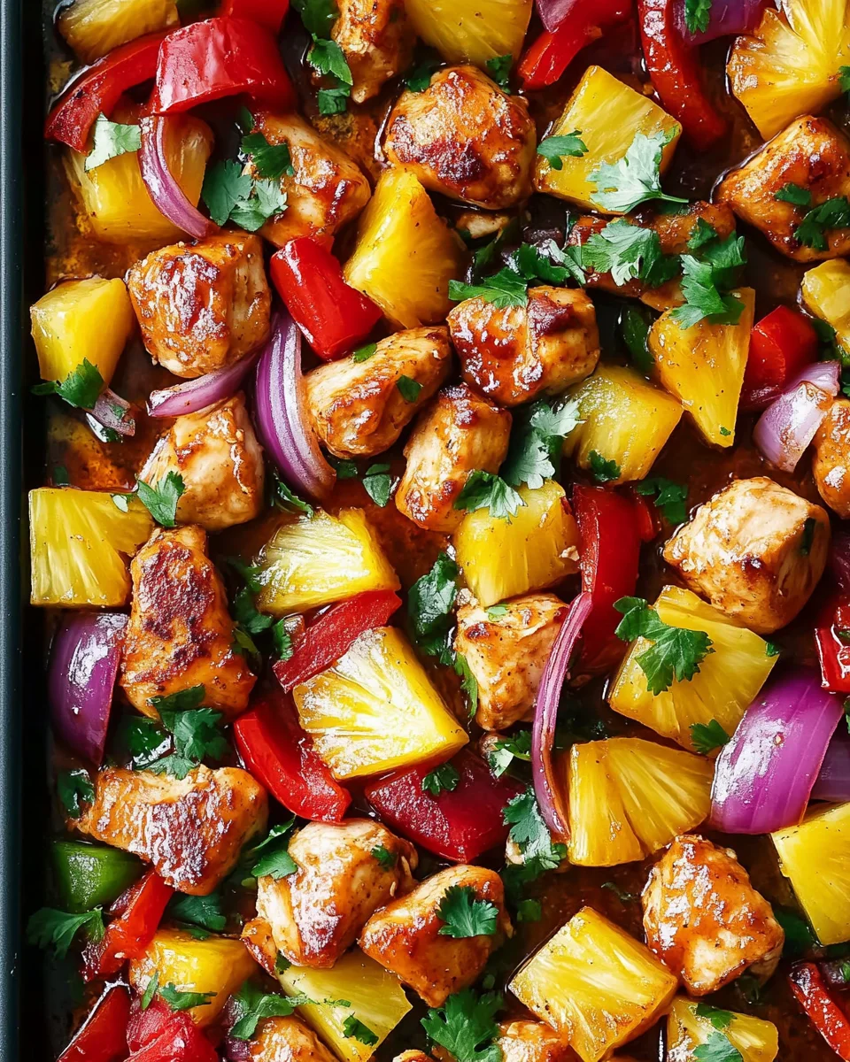 Hawaiian Chicken Sheet Pan