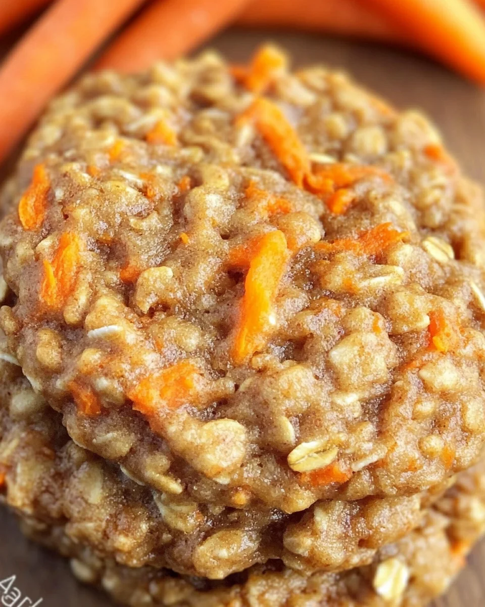 Healthy Carrot Cake Oatmeal Cookies