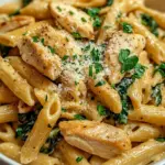 Healthy Garlic Parmesan Chicken Pasta