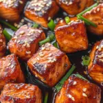Honey Garlic Salmon Bites