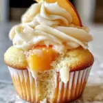 Honey Peach Cream Cheese Cupcakes