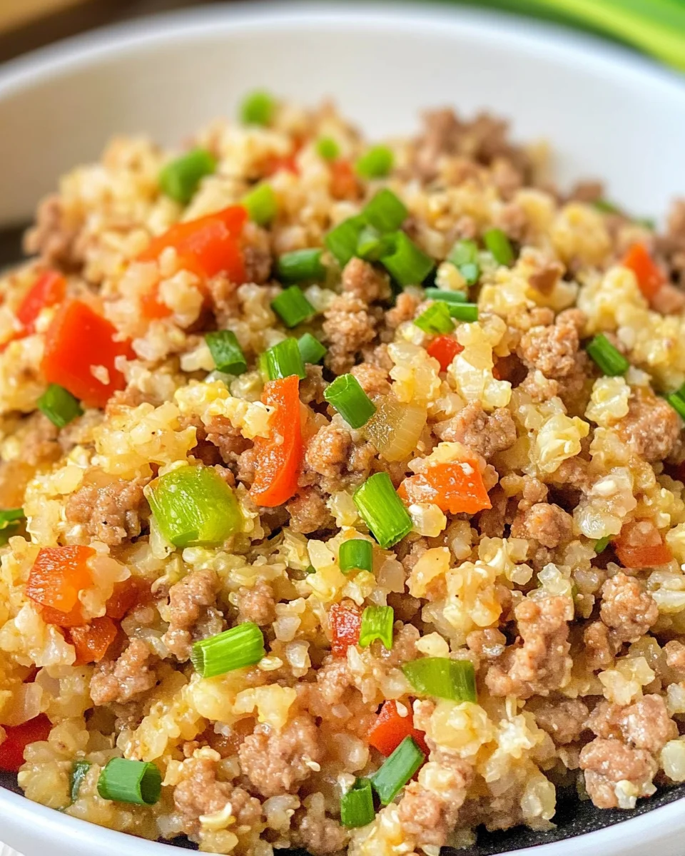 Keto Dirty Cauliflower Rice