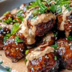 Korean BBQ Meatballs with Spicy Mayo Dip