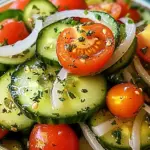 Marinated Cucumbers, Onions, and Tomatoes