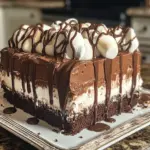 Marshmallow Chocolate Poke Cake