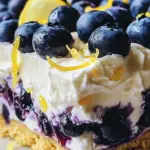 No-Bake Lemon dazzling Blueberry cream Cake