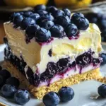 No-Bake Lemon dazzling Blueberry cream Cake