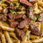 One-Pan Creamy Cajun Honey Garlic Steak Pasta