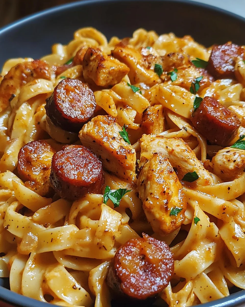 One-Pot Cajun Chicken & Smoked Sausage Pasta