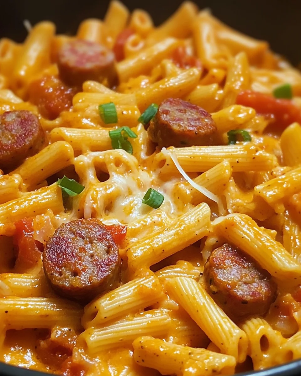 One-Pot Spicy Cajun Ranch Sausage Pasta