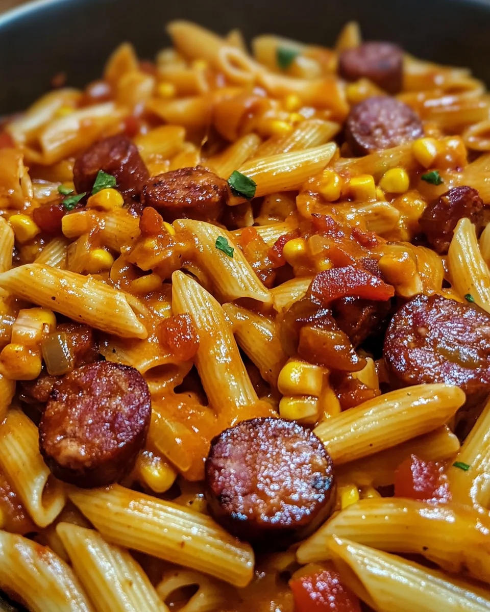 One-Pot Sweet Chili BBQ Sausage Pasta