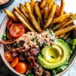 Paleo Burger Bowls with Fries {Whole30}