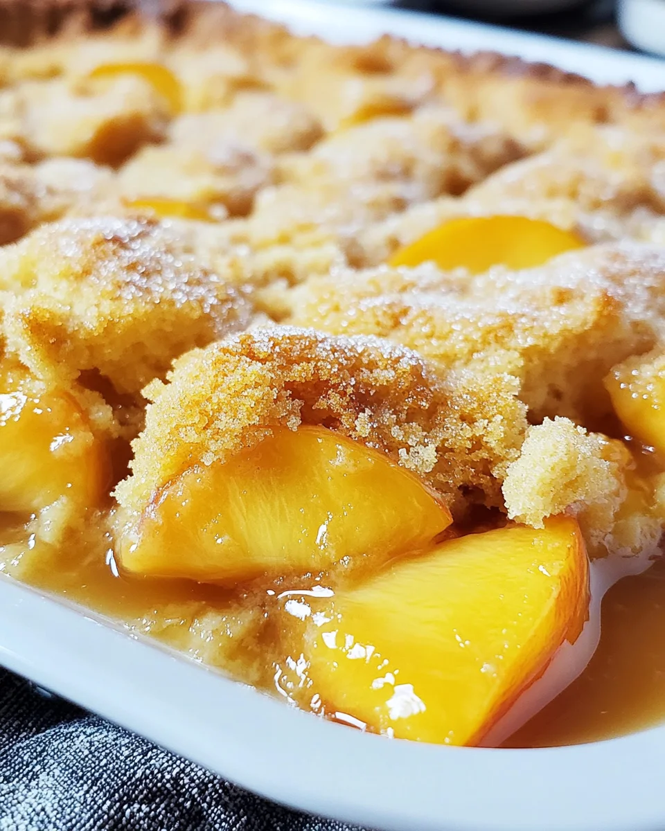 Peach Cobbler with Cake Mix
