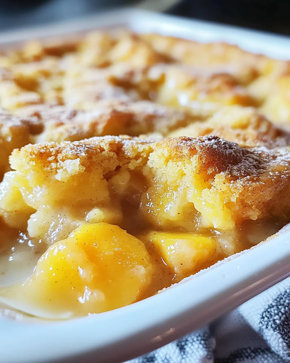 Peach Cobbler with Cake Mix