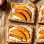 Peaches and Cream Puff Pastry Tart