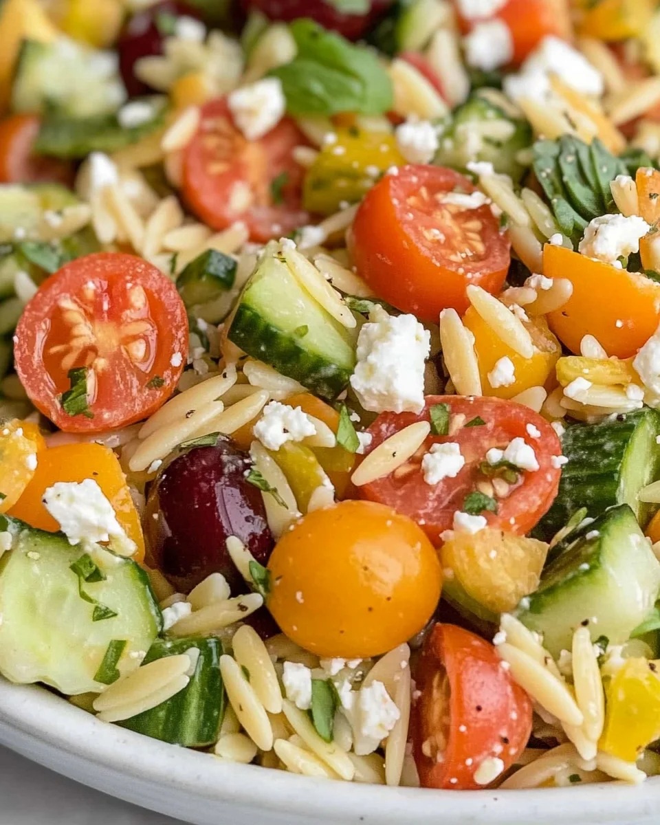 Rainbow Orzo Salad