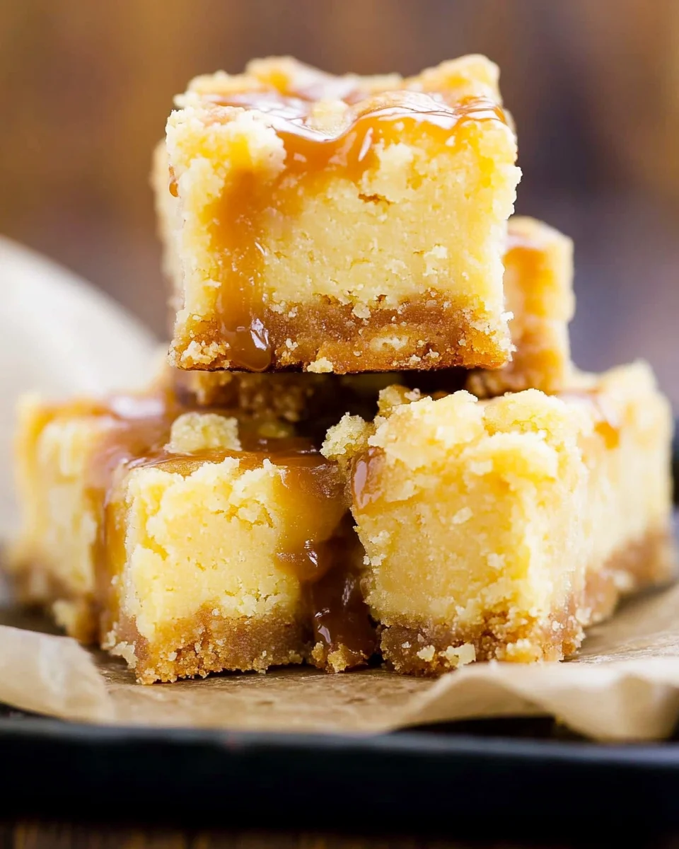 Salted Caramel Gooey Butter Bars