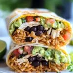 Seven Layer Chicken Burritos