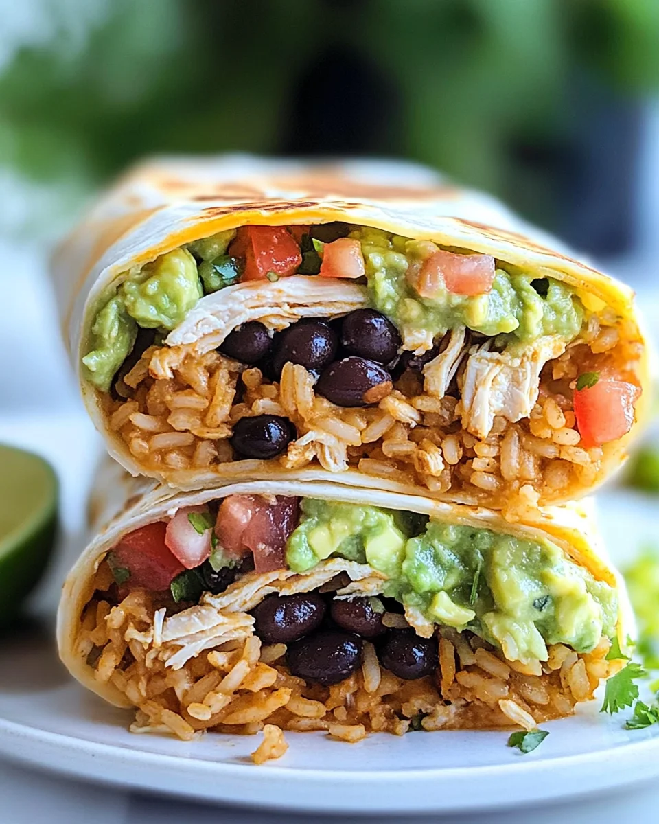 Seven Layer Chicken Burritos