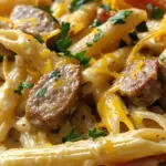 Skillet Creamy Smoky Cajun Sausage Penne