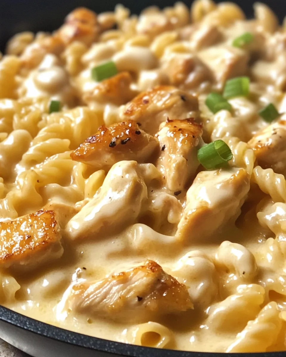 Smoky White Cheddar Honey Butter Chicken Pasta Skillet