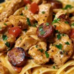 Spicy Cajun Sausage & Chicken Linguine