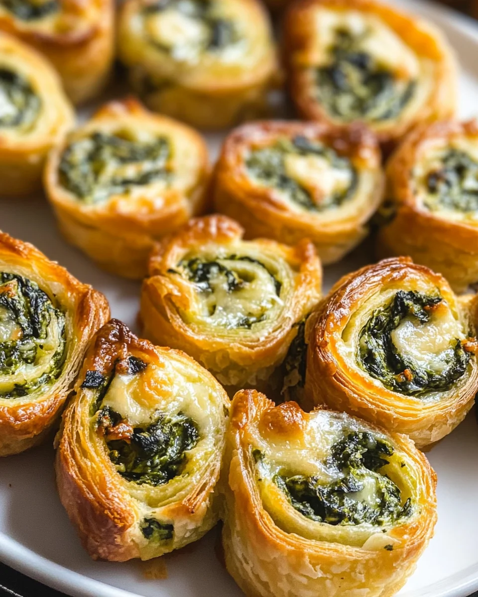 Spinach Dip in Bite-Sized Pinwheels