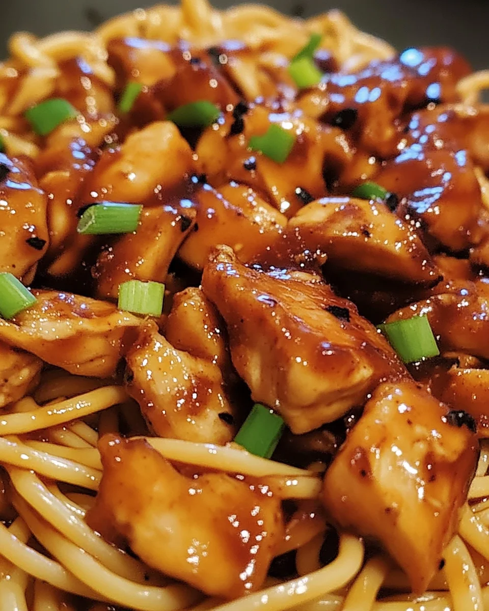 Sticky Honey Garlic BBQ Chicken Pasta