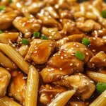 Sticky Honey Soy Chicken Penne Skillet