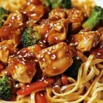 Sticky Sweet Chili Garlic Chicken Pasta