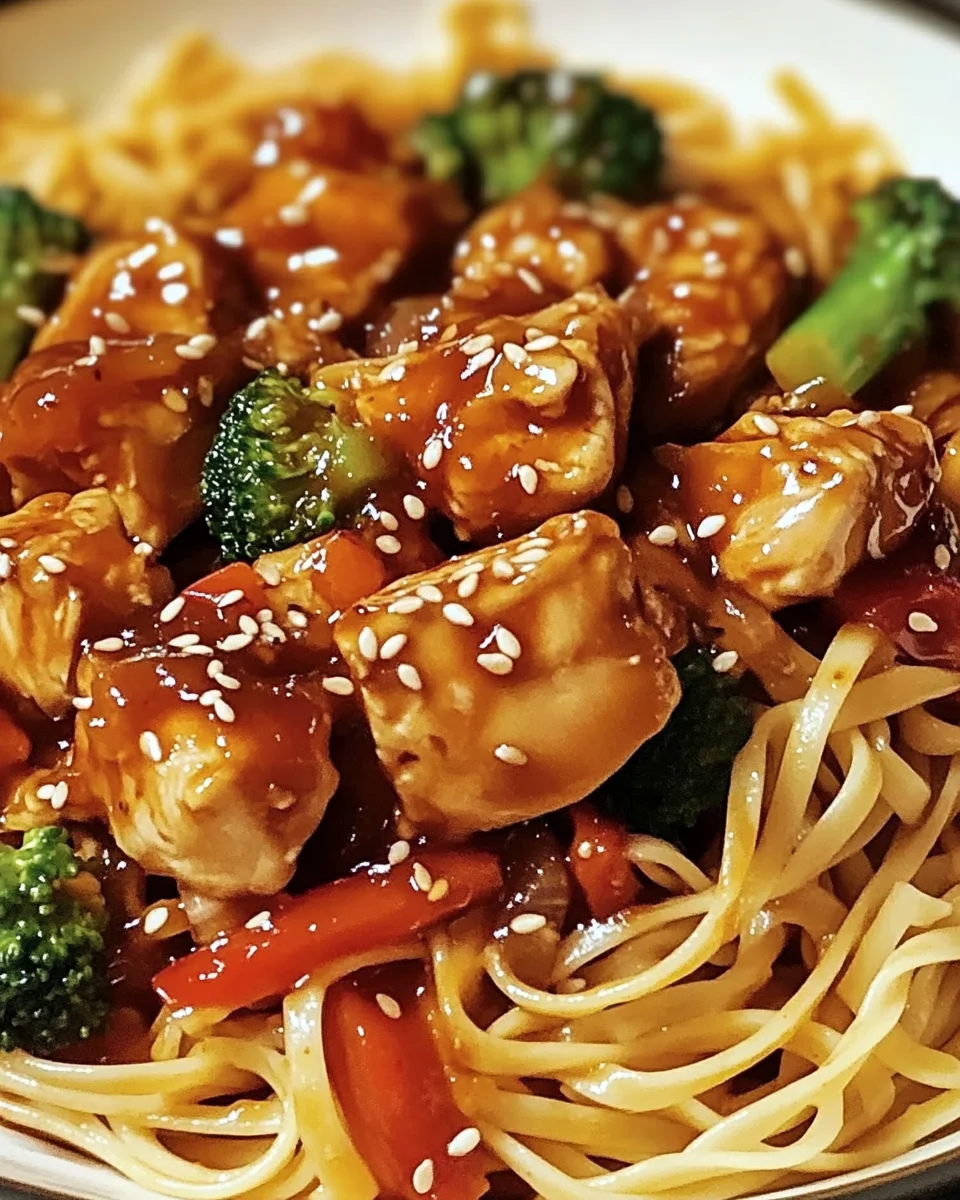 Sticky Sweet Chili Garlic Chicken Pasta