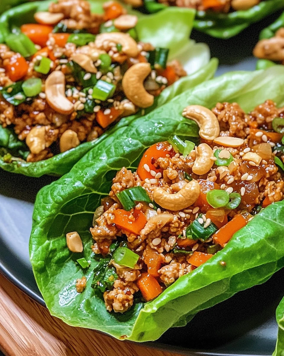 Thai Chicken Lettuce Wraps