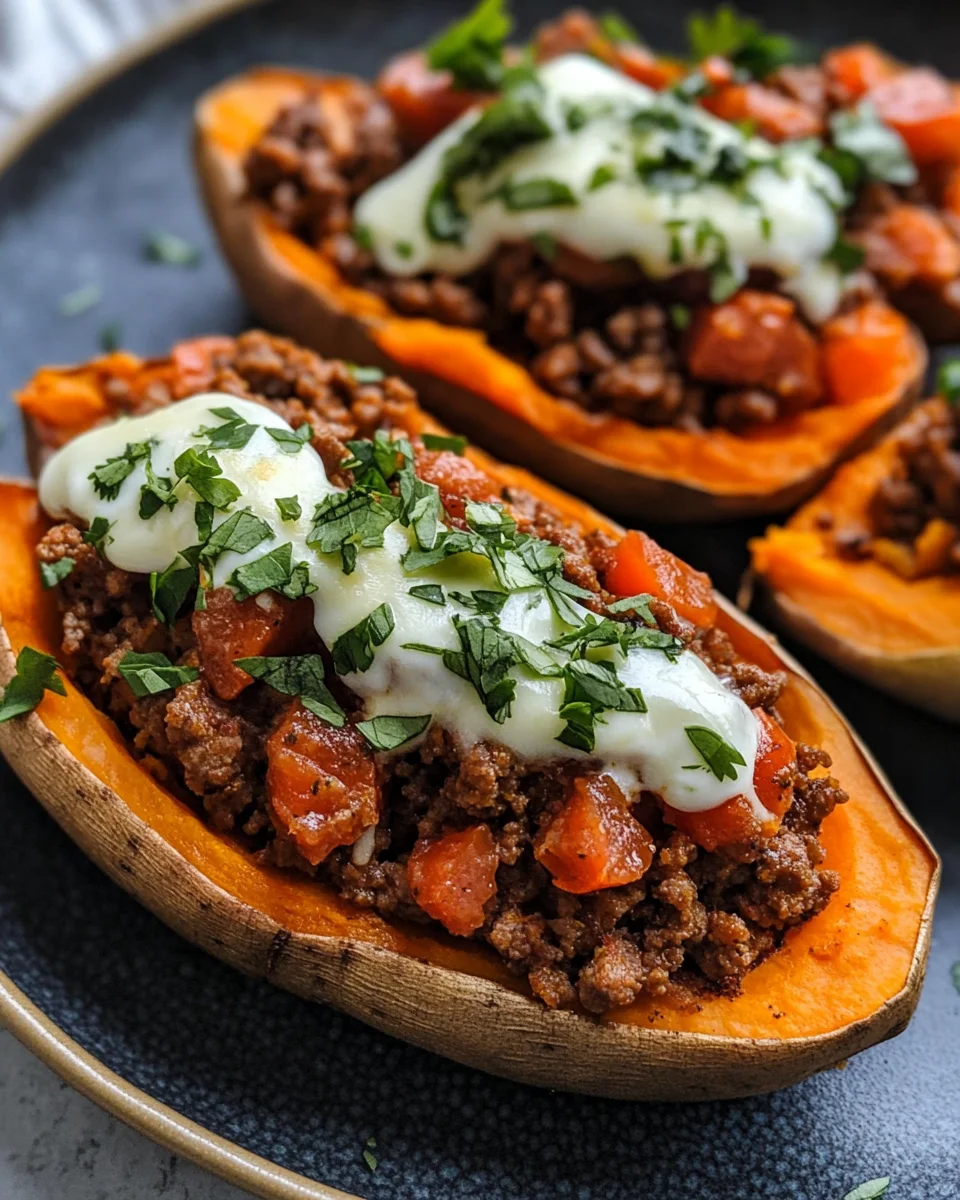Turkey Taco Stuffed Sweet Potatoes