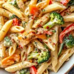 Vegan Pasta Primavera with Creamy Garlic Cashew Sauce